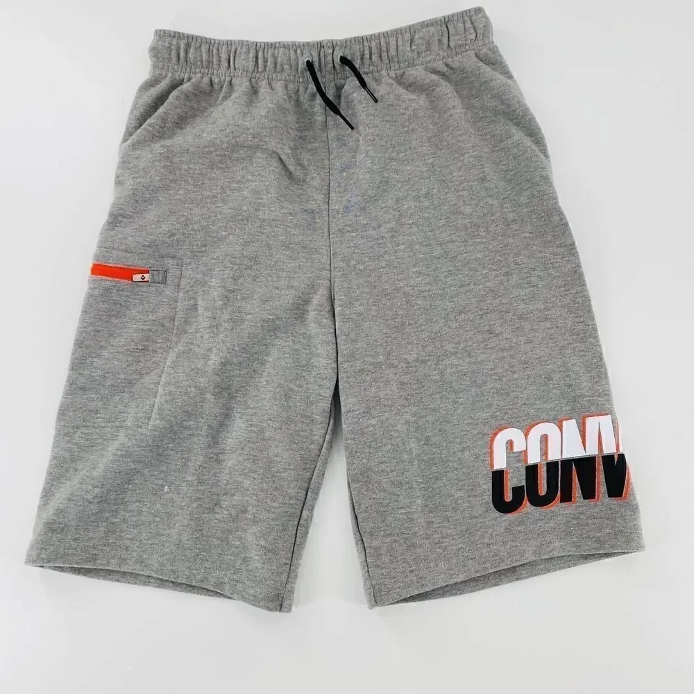 NWT CONVERSE Zipper Pocket  Grey Shorts Boys Size XL 13-15 yrs.